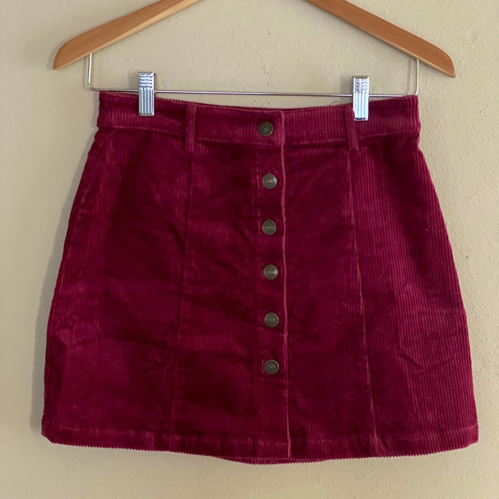Button Front Skirt